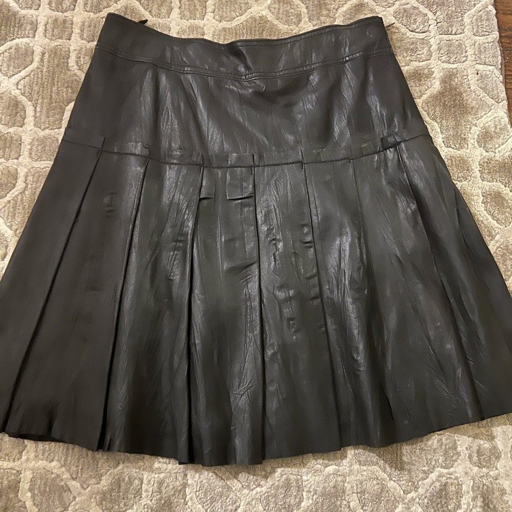 Etcetera Brand Women’s leather pleated skirt